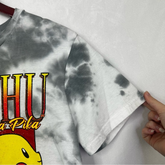 Pokemon Pikachu Shirt Tie Dye Short Sleeve TV Graphic Retro Y2K Pika Pika Men's - Picture 4 of 7